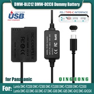 DMW-BLC12 Dummy Battery DMW-DDC8 DC Coupler &amp; Power Bank USB Type-C PD Cable for Panasonic Lumix DC-G95 G99 DMC-FZ200G FZ200K GH2GK GH2K GH2S