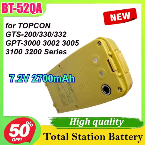 BT-52QA 7.2V 2700mAh for TOPCON GTS-200/330/332 GPT-3000 3002 3005 3100 3200 Series Total Stations N