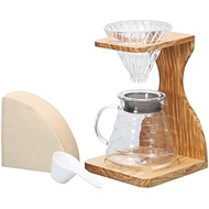 HARIO VSS-1206-OV V60 Olive Wood Stand Set for 1 4 cups Coffee Dripper Gift Gifts