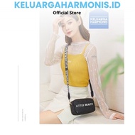 MERAH KH Korean Sling Bag Wanita Woman Bag 3D Striped Motif Little Beauty Red Pink Fashion Trend 202