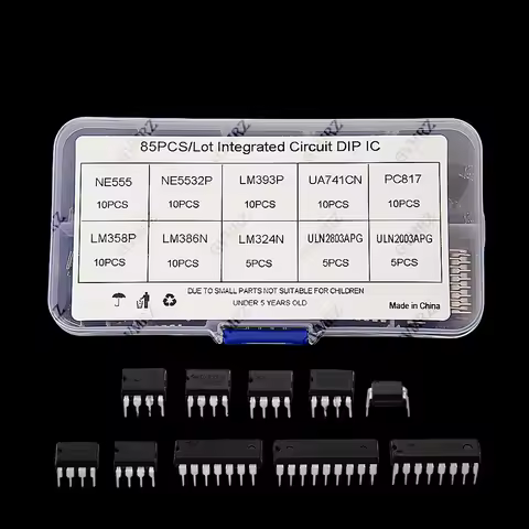 10Values 85PCS IC LM324 PC817 LM358 chip IC kit DIP direct insertion NE555 single precision timer LM