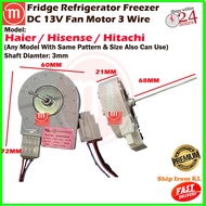 Fridge Refrigerator Freezer DC 13V Fan Motor 3 Wire 0064000944 Haier / Hisense