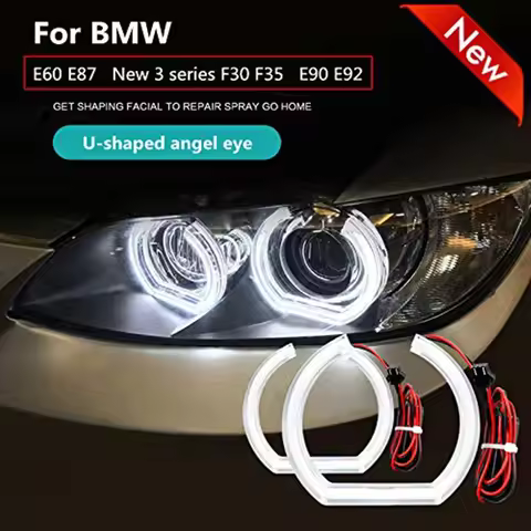 New For BMW 3 Series E90 E92 F30 F35 E60 E87 M3 M4 Crystal Angel Eye Headlight Ring