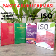 BUKU PAKET LENGKAP 4 BUKU FARMASI DASAR FARMAKOPE 3 ISO FORMULARIUM NASIONAL ILMU MERACIK OBAT FARMA