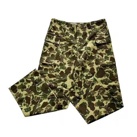 WW2 US Army Camouflage Pants Vintage Military Trousers for Men Outdoor Adventure Camo Pants