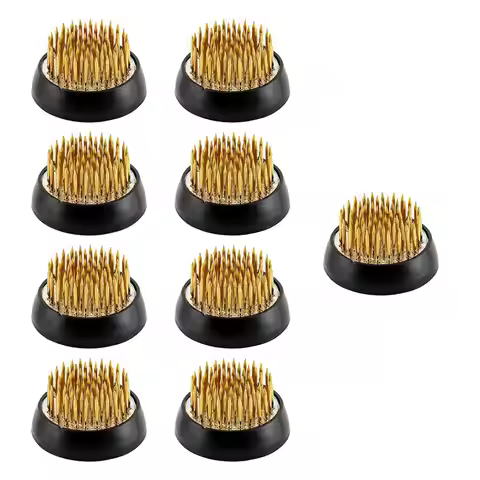 9 Pcs Flower Frogs Round Brass Flower Holder Japanese Ikebana Vase Floral Frogs Flower Arranger Flow