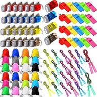 Glooglitter 96 Pcs Operation Christmas Set, 24 Adjustable Colorful Jump Rope 24 Drawstring Backpack Sports Bag Cinch Bag 24 Whistles 24 Hand Crank Flashlight for Kids Xmas Outdoor Indoor Party Favor