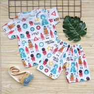 (0-6 Years) SQIUD GEM MOTIF Children's T-Shirt SET/SQUID GAME Children's T-Shirt SET