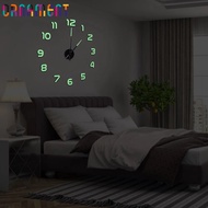 Acrylic Modern Luminous DIY Wall Clock/3D Surface Wall Frameless Mute Clock/Self-adhesive Numbers Clock Home Stickers Decoration/ Mirror Frameless Wall Clock Stickers