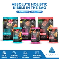 Absolute Holistic Kibble - Hypoallergenic, Premium Dry Dog Food 2Kg & 12Kg, Quality Recipe