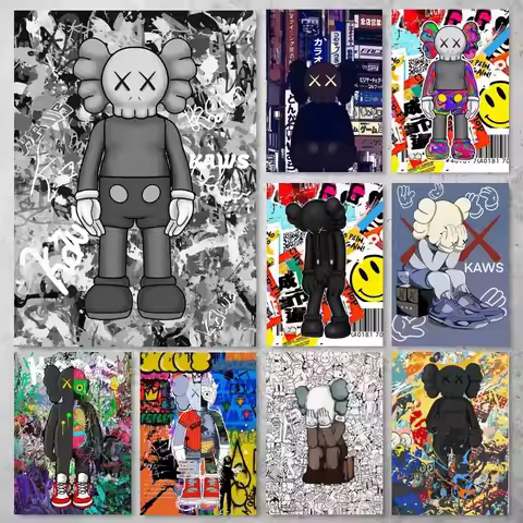1pc K-Kaws Cute L-Luxury Poster Wall Art For Study Living Room Decor Unique Home Decoration Picture