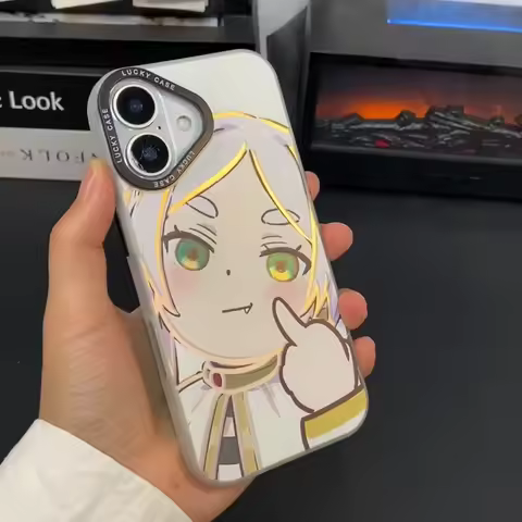 Anime Girl Frieren Cute Cartoon Phone Case for iPhone 11 12 13 14 15 16 17 Pro Max Plus mini Kawaii 