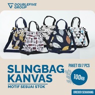Tas Wanita Slingbag - Tas Sling Bag Wanita - Tas Slempang 7 Pcs 100Rb