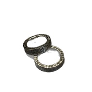 Sterling Silver CH Street Wear C *.H Original Label 1: 1 Ring Male Female Couple 6MM Double Treasure