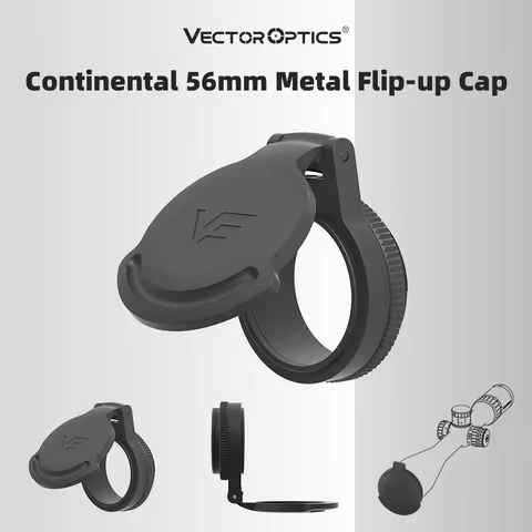 Vector Optics Continental Rifle Scope Objective Metal Flip-Up Cap Full Open and Flip-Down Objective
