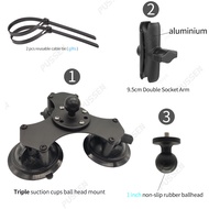 หัวบอล1นิ้วที่ยึดในรถแบบแบนคู่พร้อมไม้เซลฟี่ที่มองไม่เห็นสำหรับ Insta360 X3หนึ่ง Rs หนึ่ง X2 GoPro M