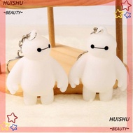 HUISHU Keychain Key Accessory for Backpack Key Ring White Baymax Kawaii Cartoon
