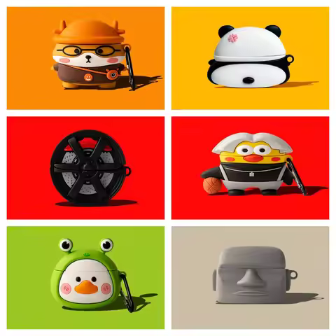 For Jabra Elite 3 Case Jabra Elite 4 Silicone Soft Case Cartoon Wheel Duck Panda Jabra Elite 2 Shock