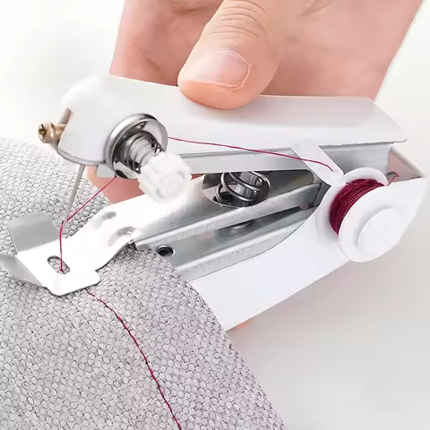 Portable Mini Cordless Stitch Machines Manual Sewing Machine Useful for DIY Household Clothes Leathe