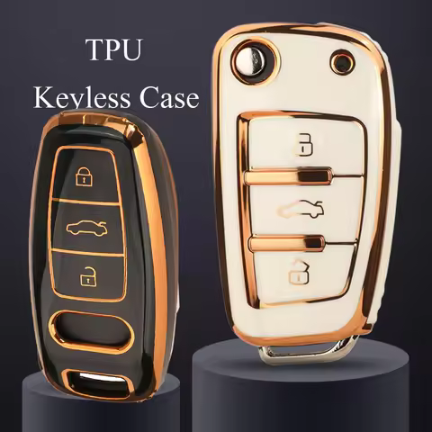 Jingyuqin SOFT TPU Car Key Case For Audi A1 A3 8P 8L A4 A5 B6 B7 A6 A7 C5 C6 4F Q3 Q5 Q7 Q8 TT S3 S4