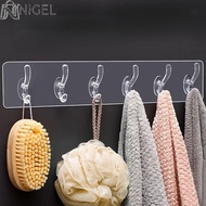 NIGEL Storage Rack PVC Practical for Bathroom,Kitchen Autohesion Transparent Key Holder