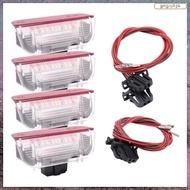 [L E U R] 4Pcs Car LED Door Warning Light Welcome Projector for Golf 6 7  MK5 MK6  B6 B7 CC