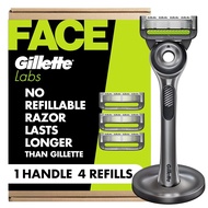 Gillette Labs Men's Shaving Razor, 1 Handle, 4 Blade Refills, Magnetic Stand J71C