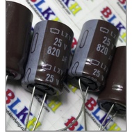 Genuine Japanese capacitor 25V 820uF 12x20