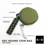 EDC COIN BAG strap coin earbud earphone small bag pouch beg kecil Casual Canvas Hanging Mini Holder
