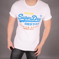 Superdry's  men's summer print LOGO letters short sleeve t-shirt cotton slim round neck short Te