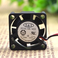 YY T&T 2510L12S ND2 DC 12V 0.08A 2510 25MM 2WIRES COOLING FAN