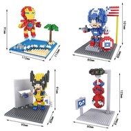 Size L Lego Nano nanoblock Paper Hero Scene Iron Man Movie Captain America Spider