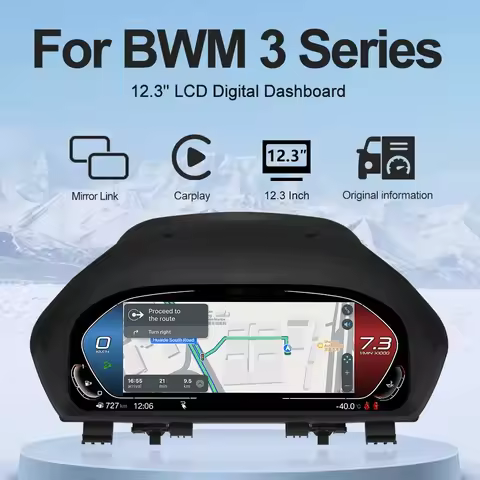 12.3'' Car LCD Dashboard Speedometer For BMW 3/5 Series F30 F32 F01 F06 F04 F10 F11 F12 F15 Digital