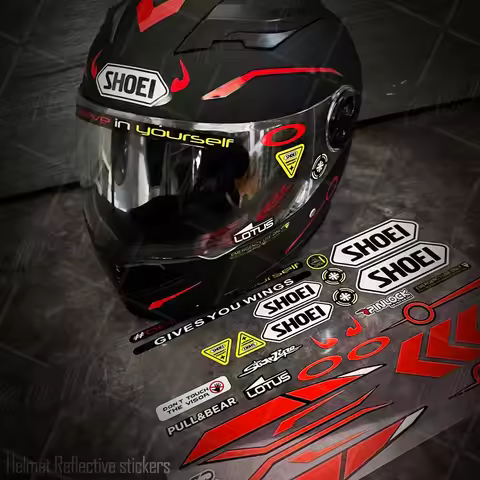 Refelctive Helmet Sticker Visor Windshield Glass Lens WatertightDecals Racing Motorcycle Accessories