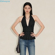 DWYANE Women's Lace-Up Dot Pleated Camisole - Casual & Beach Wear