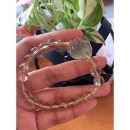 lemon Crystal 7-8m+Big Head Fox Fairy- (lemon quartz)