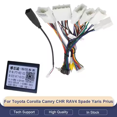 Canbus RZ-FT02 For Toyota Corolla Camry CHR RAV4 Spade Yaris Prius With Wiring Harness Power Cable A