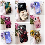 Clear For Honor X60i Cover Case Cute Cat Fashion Butterfly Funny Painted Casing Honor LYN-AN00