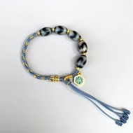 Handmade Customized Agate Tiger Tooth Dzi Beads Bracelet Knot Bracelet Adjustable Craft Dzi Beads