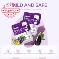 Eggplant Mud Mask Mud Mask 5g Single Sheet Cleansing Cleansing Pore Mask Pores Mud Smear Mask I8u2