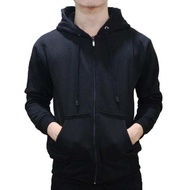 Plain Zipper Hodiee Sweater Jacket