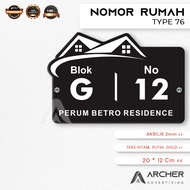 HIASAN DINDING House NUMBER WALL DECORATION/HOME DECORATION TYPE 76