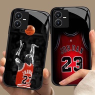 CK-81 NBA Jordan HD Glass Casing for VIVO Y22 Y35 Y75 Y28 Y22S V25 Y55 iQOO Z6