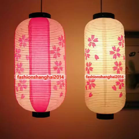 Japanese Paper Lantern Customized Pink White Restaurant Cuisine Izakaya Hotel Club Shop Room Decorat