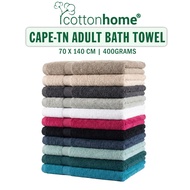 Cape-Tn Bath Towel: Tuala Mandi tebal 100% Natural Fine Cotton 70x140 cm/READY STOCK/Water Absorbent