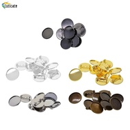 [Szlinyou1] 10Pcs 25mm Brooch Making Blank Cabochon Bezel Setting Trays for Badge Black
