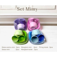Mimy Set Contains Extra Mini Glasses (2) + Mini Glasses (2) + Mini Bowls (2) + Square Bowls (2) + Sq