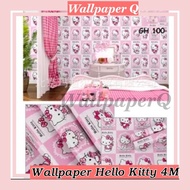 Hello Kitty Wallpaper, Girls' Room Wallpaper, Hello Kitty Sticker Wallpaper, Pink Wall Wallpaper