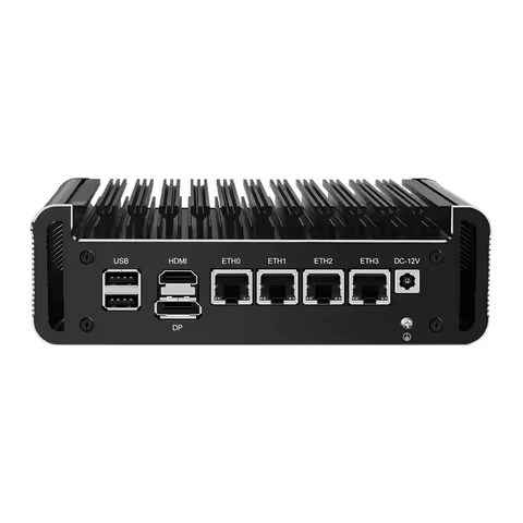 12th Gen Firewall Mini PC Alder Lake i3 N305 8 Core N200 N100 DDR5 4800MHz 4xi226-V 2.5G Fanless Sof