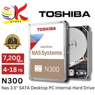 TOSHIBA INT HDD N300 NAS 3.5" SATA INTERNAL DESKTOP PC HARD DRIVE HARD DISK WITH 7200 RPM ROTATIONAL